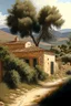 Placeholder: Spanish landscape painting, detailed, natural, realistic