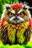 Placeholder: An animal best described as a furry cross between a fuzzy owl and a hairy moth