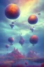 Placeholder: 6. Create a surreal and dreamlike landscape with floating islands and colorful skies