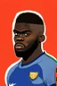 Placeholder: Dayot Upamecano French football player cartoon 2d