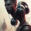 Placeholder: 8K resolution concept art portrait by Greg Rutkowski, DJ, headphones, performance