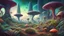 Placeholder: a detailed digital painting of vibrant (alien plants) and (extraterrestrial animals) roaming a lush (alien landscape), sci-fi, concept art, imaginative, fantasy, otherworldly, colorful, surreal, species diversity, lush vegetation, alien wildlife, fascinating ecosystems, atmospheric, planetary exploration, intergalactic, sci-fi concept, high-resolution, artist's interpretation