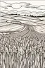 Placeholder: coloring page, field of wheat, cartoon style, thick lines, low detail, no shading