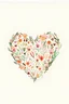 Placeholder: Flower Heart Print, Valentines Day , Floral Watercolour Painting, Nursery Print, Girls , Boho