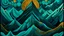 Placeholder: A dark teal mountain in expressionism art style designed in Kuna molas painted by Johannes Vermeer