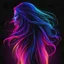 Placeholder: Create a vibrant and colorful neon artwork featuring the back of a woman's head with long flowing hair. The hair should be illuminated with a gradient of bright neon colors, including shades of pink, purple, blue, and yellow. The background should be dark to highlight the neon glow of the hair. Ensure the lighting and color transitions are smooth and the overall style is reminiscent of retro 80s neon art. The image should be high-resolution and have a dreamy, almost surreal quality.