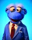 Placeholder: Waist up Portrait, joe Biden as muppet Sesame Street, Blue suit retro style, photo studio, city background, unreal engine 5, concept art, art station, god lights, ray tracing, RTX, lumen lighting, ultra detail, volumetric lighting, 3d.