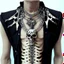 Placeholder: chest bones punk fashion neckless