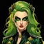 Placeholder: profile picture,2dcg,retro art style,golden and green color,princess hair cut ghoul biker lady,pure black color background,gore,violence,Decapitation,dismemberment,disturbing,Monster,guts,morbid,mutilation,sacrifice,butchery,meathooks,no hands,do not draw hands