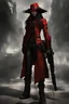 Placeholder: Vincent Valentine mujer joven cuerpo entero
