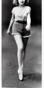 Placeholder: Ziegfeld Girl on jeans walking