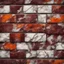 Placeholder: Hyper Realistic marble patterns on dark brown bricks maroon & orange on rustic grungy background with vignette effect