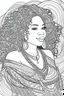 Placeholder: coloring page of black curvy woman jean