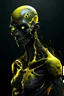 Placeholder: humanoid black zombie with bright yellow cysts