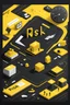 Placeholder: Risk Management and Advanced Concepts, flat, black and yellow