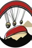 Placeholder: paraglider clip art simple two,tone