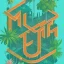 Placeholder: tropical city, latino, plants, streets, risograph poster, flat design, 2 colors