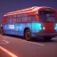 Placeholder: Man, futuristic bus, blue and sky lighting, guns, wearing red armor, unreal engine 5 --v 4