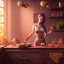 Placeholder: ultra realistic, pretty woman is cooking dinner in the kitchen, intricate details, ultra highly detailed, shiny, red, smooth, studio quality, octane render,glow, ambient lighting--q4 --ar 3:2 --v5