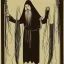 Placeholder: Russian Orthodox nosferatu long beard tentacles with long arms and a robe made a human faces