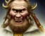 Placeholder: president Putin angry satan with horns fangs and tusk