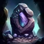 Placeholder: fantasy stone background for card