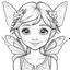 Placeholder: realistic FAIRY, adult, face view, cute, smile, beautiful, full view, realistic, coloring page, only draw lines, coloring book, clean line art, wildlife-inspired, kid style, –no sketch, color, –ar 3:4, white background, minimalistic black lines, 8k, minimal black color, low level black colors, coloring page, use pure black and white colors, avoid thick black colors, thin black line art, avoid colors, perfect shape, perfect clear lines, clear edges, white background,