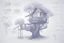 Placeholder: blueprint, tree house, technical, illustration