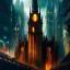 Placeholder: Neo Gothic Metropolis, otto hung, friz Lang ,renaissance painting, matte painting,romanticism painting,cyberpunk,detailed facades, retrofuturistic