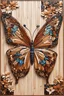 Placeholder: very beautiful butterfly wood mosaic