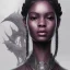 Placeholder: sango fantasy, fantasy magic, intricate, sharp focus, illustration, highly detailed, digital painting, concept art, matte, artgerm and paul lewin and kehinde wiley, masterpiece sexy lips Asian afro lips black African lady body Asian Dragon head silver bright rain lady outer space pretty skull head