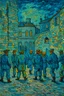 Placeholder: Van Gogh the prisoners Bosch painting style