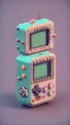 Placeholder: 3D pixel retro tiny cute electronics render.