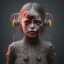 Placeholder: a little girl with a half cyborg face and a lot of red liquid around her, steam punk, scary, horror, realistic, made in octane, cinematic, ultra-realistic, extremely detailed octane rendering, 8K, VRAY Super Real ar 2:3, dof photorealistic futuristic 50mm lens hard lighting dark gray tintype photograph, realistic lighting, sephia colors