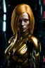 Placeholder: Photo of a woman with golden hair and white skin masterpiece award-winning sci-fi portrait Nikon D6