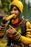 Placeholder: renegade raider eating banana