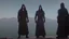 Placeholder: black robe hooded monks in the stone castle