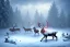 Placeholder: reindeer in snow storm