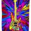 Placeholder: PEACE electric guitar PEACE psychedelic hippie trippy acid LSD PEACE GUITAR peacesign HIPPIE FLAG JIMI HENDRIX