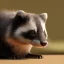 Placeholder: Badger playing with cat