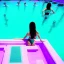 Placeholder: Vaporwave pool girl