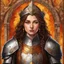 Placeholder: this “AI Medieval Heroine Portrait” captures a knight’s stoic resolve beneath a tattered amber standard. Designed to evoke noble valor and ancestral legacy, it has a detailed ornate armor, warm hues, and dynamic composition.