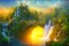 Placeholder: island waterfall palms twigs spring sunset flower bridge buterflies