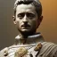 Placeholder: White Statue Elijah wood, Rome style sculpture, full body, fresco background, hyper realistic, 8k,