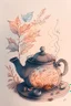 Placeholder: Cozy vibes drawing art tea pot