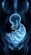 Placeholder: An X ray picture of a unborn baby inside his mother’s belly