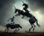 Placeholder: Epic photo of A unicorn being ridden by a skeleton, by greg rutkowski,