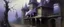 Placeholder: A light purple vampire bat chateau painted by Birge Harrison