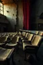 Placeholder: "A very old cracked dirty abandoned chairs of an abandoned theater with damaged stage and ripped curtains , ,insanely detailed octane render trending on artstation, 8k artistic photography, photorealistic concept art, soft natural volumetric cinematic perfect light, chiaroscuro, award-winning photograph, masterpiece, oil on canvas, Raphael, Caravaggio, Greg Rutkowski, people, beksinski, Giger