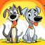 Placeholder: 2 Dogs cartoon